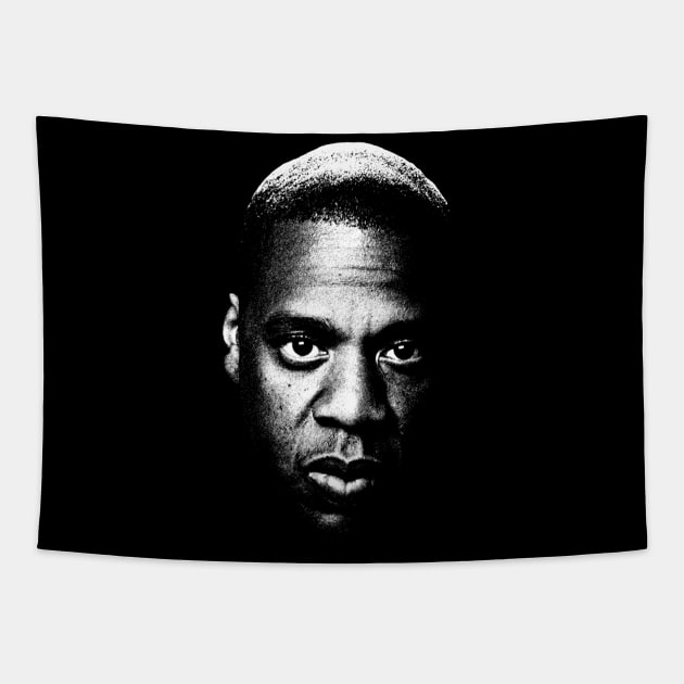 Retro Portrait Jay-Z Tapestry by GekNdangSugih