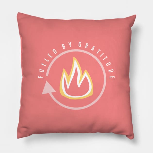 Fueled By Gratitude Pillow by Jande Summer