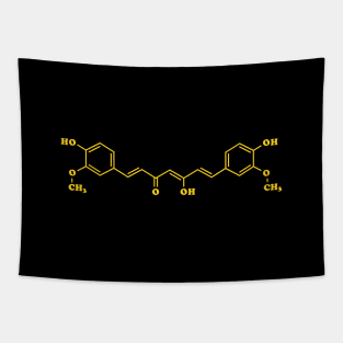 Turmeric Curcumin Molecular Chemical Formula Tapestry