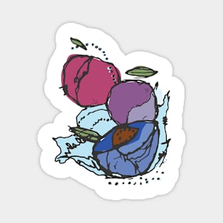 Peaches in bisexual flag color Magnet