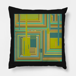Urban Cactus abstract stripes and geometrics Pillow