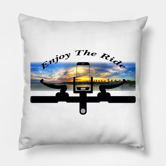 Enjoy The Ride Pillow by CreativePhil