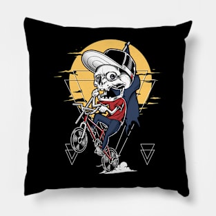 Cycling Skull Pillow