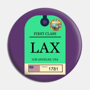 Los Angeles airport strap tag Pin