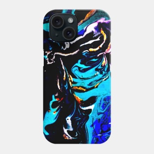 Abstract pouring acrylic fluid paint Phone Case