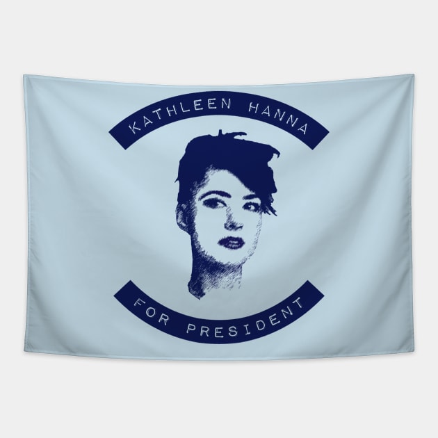 Kathleen Hanna For President Tapestry by Jigsaw Youth