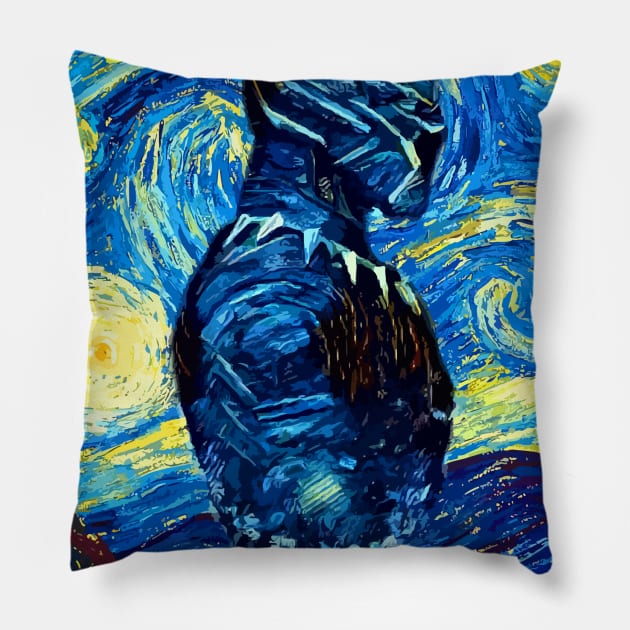 Black Panther Pillow by todos