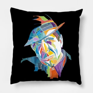 Leonard Cohen tipping his hat Pillow
