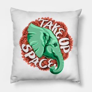 Take Up Space Elephant Pillow