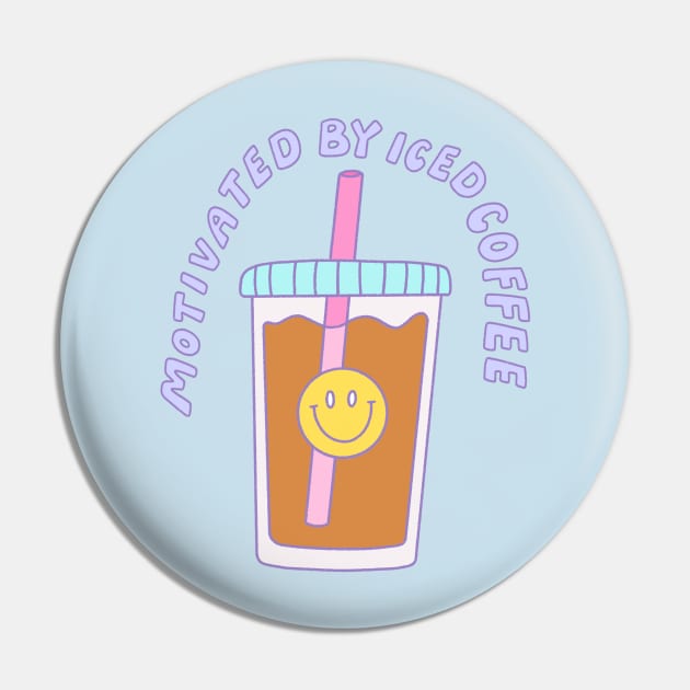 Motivated by Iced Coffee Pin by Ally Blaire Co.