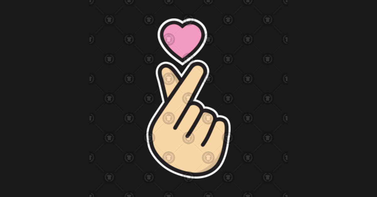 Kpop Finger Heart - Kpop - Sticker | TeePublic