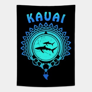 Kauai Blue Sharks Tapestry