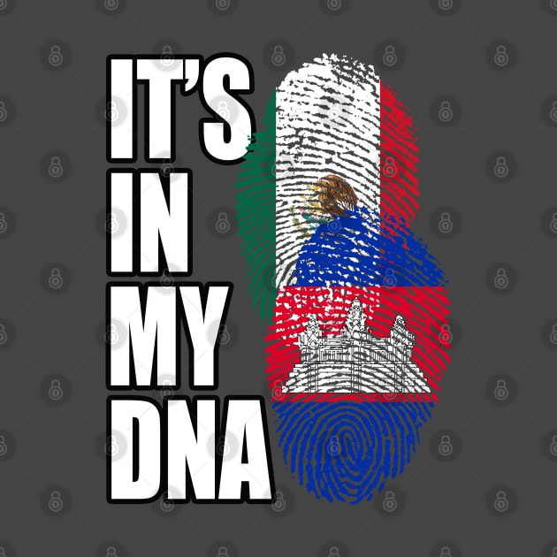 Cambodian And Mexican Mix Heritage DNA Flag by Just Rep It!!