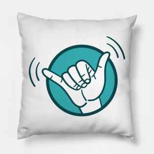 Shaka Hand Badge Pillow