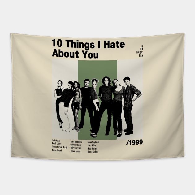 10 Things Retro Poster Tapestry by Tentacle Castle