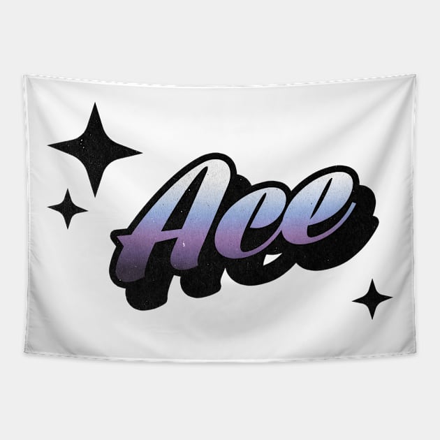 Ace - Retro Classic Typography Style Tapestry by Decideflashy