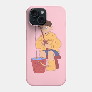 boy fishing Phone Case