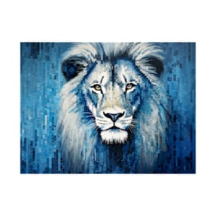 Lion Animal Art Decor Paint Mosaic T-Shirt