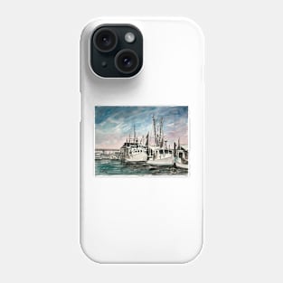 boats nautical art print Phone Case