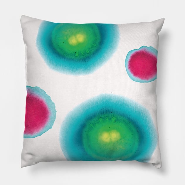 Watercolor spots Pillow by Pacesyte