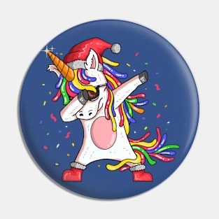 Christmas Dabbing Unicorn Pin