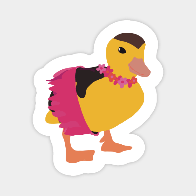 Hula duck Magnet by gremoline