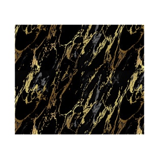 Black Marble with Gold texture T-Shirt