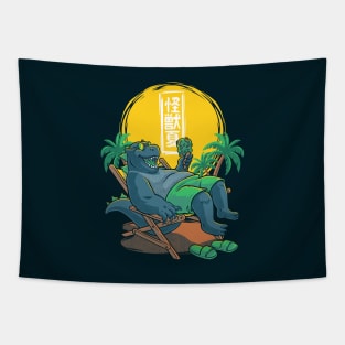 Kaiju Summer Ice Cream - Cute Sun Gift Tapestry