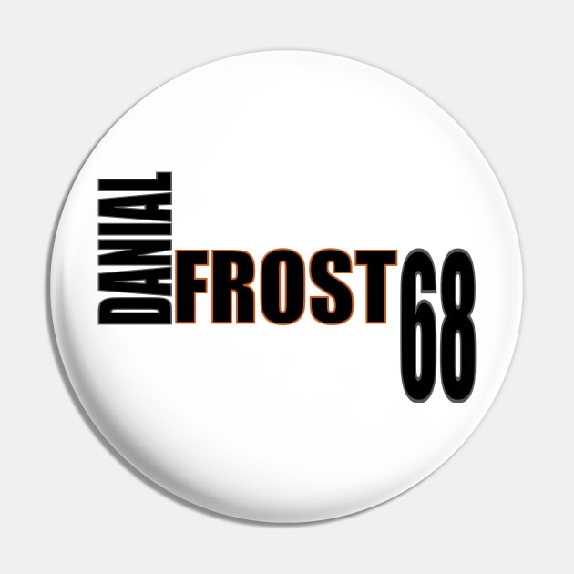 Danial Frost '23 black text Pin by SteamboatJoe