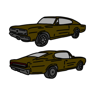 double vintage retro muscle cars T-Shirt