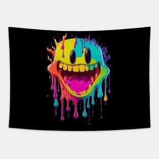 happy dripping face Tapestry