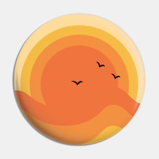 Abstract Sunset Pin