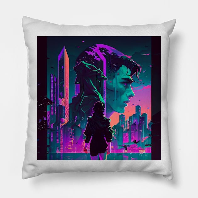 Goth Assassin's Visage Pillow by Legendary T-Shirts