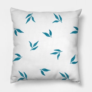 Teal leaf decoration Pillow