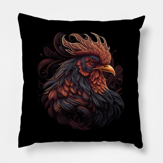 rooster Pillow by Nature