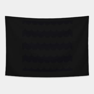 Black and White Scalloped Modern Pattern Tapestry