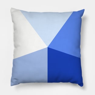 Abstract Blue Triangle Pillow