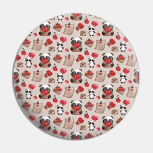 Valentine's Day Cute Panda Bear Pattern Pin