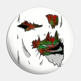 Blood and guts zombie Pin