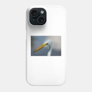 Large egret in wildlife preserve Phone Case