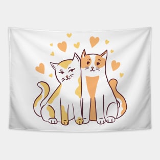 In Love Cats Tapestry