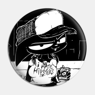 Ink Hates Hipsters Pin