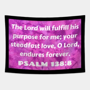 Bible Verse Psalm 138:8 Tapestry