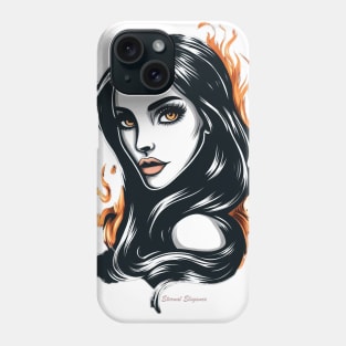 Beautiful Skull-Faced Girl Phone Case