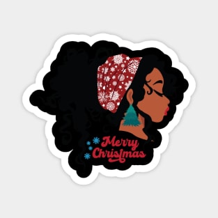 Merry Christmas, Black Girl Magic Magnet