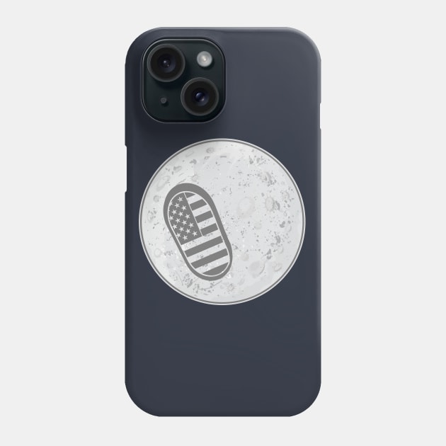 The First Footprint On The Moon Phone Case by FunawayHit