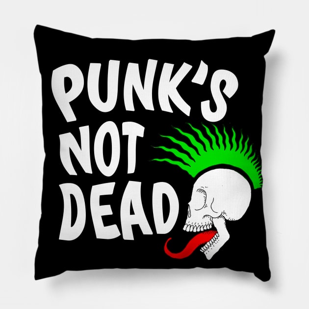 PUNK NOT DEAD Pillow by lucamendieta