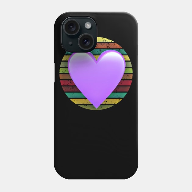 Purple heart Phone Case by Manafff