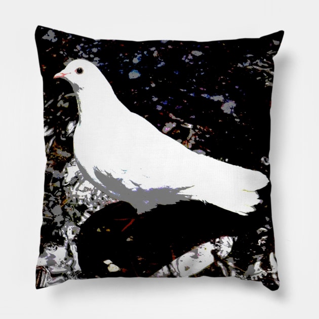 The White Dove! Pillow by Mickangelhere1