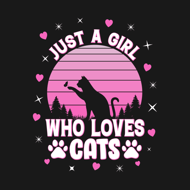 Just A Girl Who Loves Cats by Nifty T Shirts